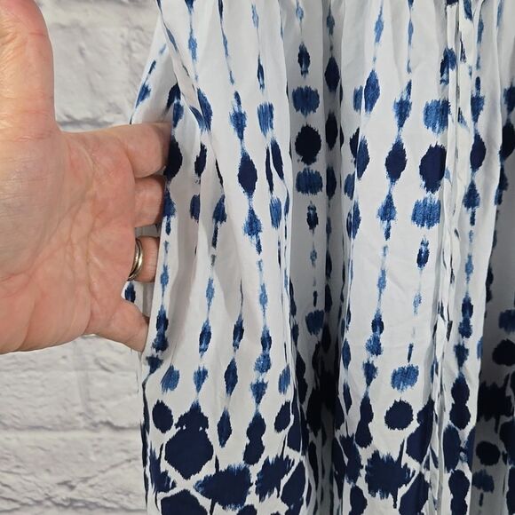 Smocked Cut-Out Blue Tie-Dye Maxi Dress Sleeveless Sundress NWT Universal Thread - Picture 11 of 13